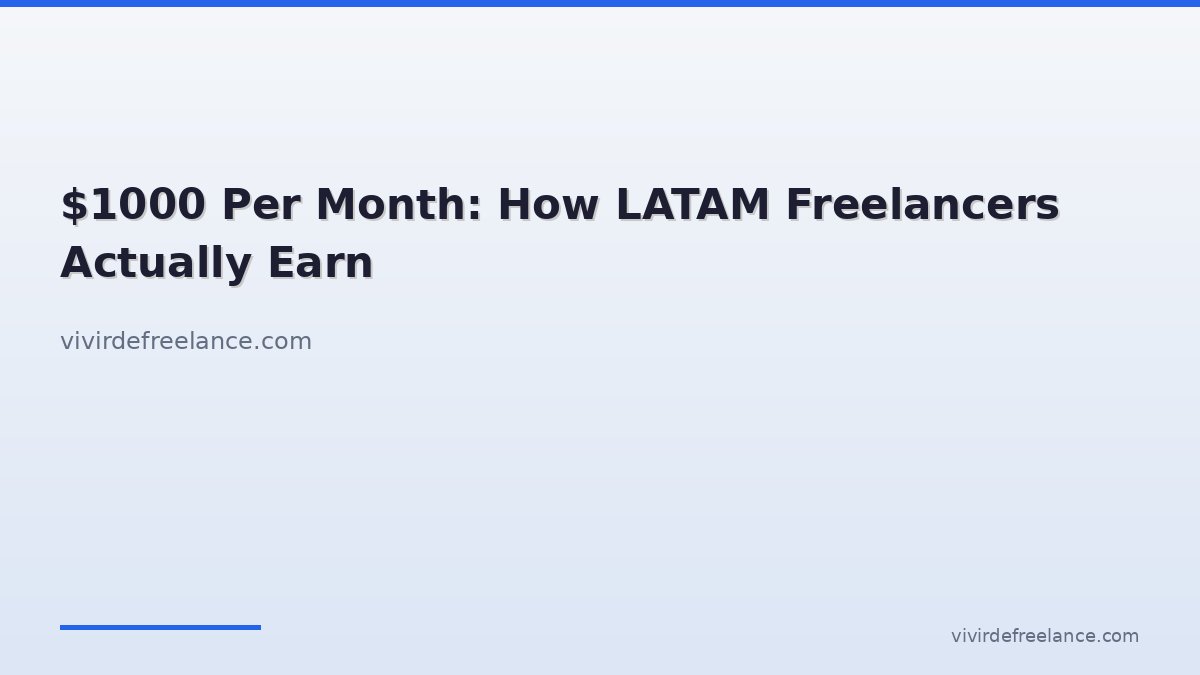 $1000 Per Month: How LATAM Freelancers Actually Earn